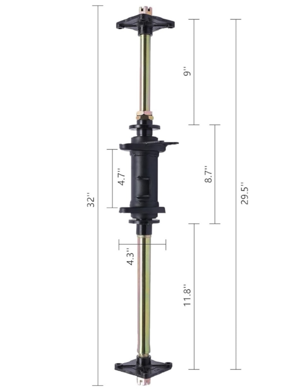 32" Rear Axle Assembly for ATVs – Heavy Duty Replacement