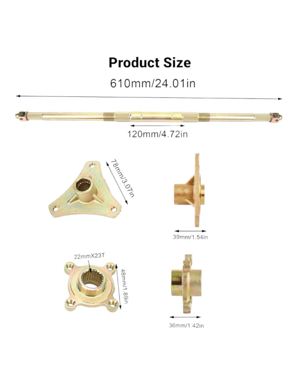 Rear Axle for Roketa 70cc / 110cc ATV20AR – OEM Part