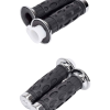 Handlebar Grips with Chrome Ends – Fits Roketa MC-04 Fiji 150