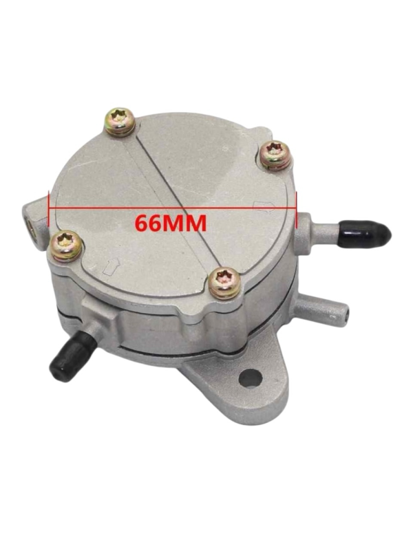 Fuel Pump 66mm – 3 Port 4.66mm Inner Diameter – Fits ATV, Go-Kart, Scooter 150cc 250cc