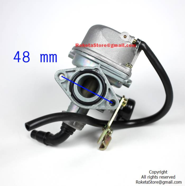 Carburetor with Cable Choke – PZ19 19mm – Fits 70cc / 90cc / 110cc ATV, Dirt Bike