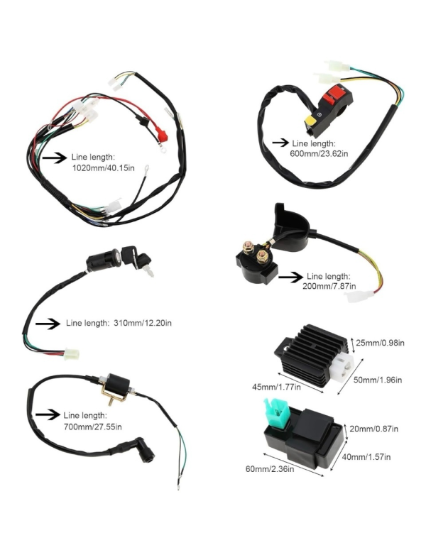 Complete Electrical Wiring Kit – Fits 110cc–125cc Dirt Bike