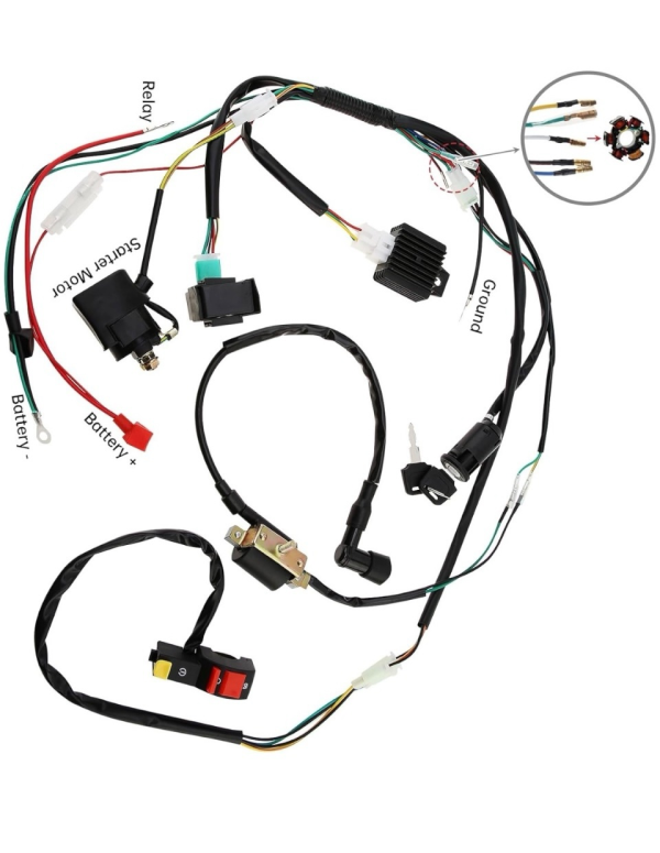 Complete Electrical Wiring Kit – Fits 110cc–125cc Dirt Bike