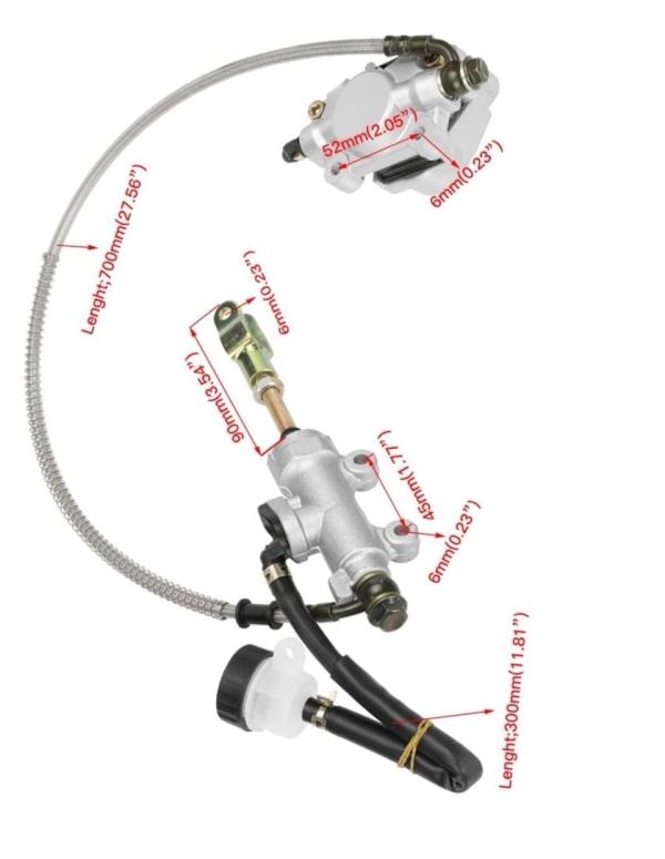 Rear Brake Master Cylinder Kit – Fits 150cc–200cc ATV