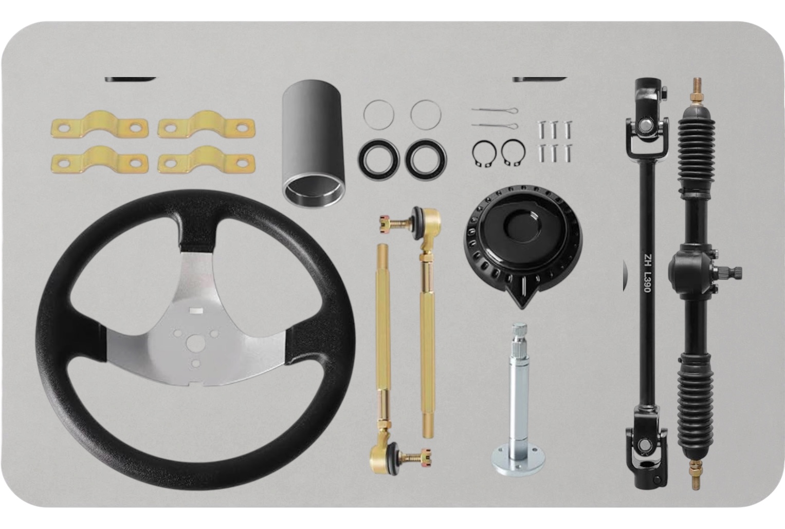 300mm Steering Wheel Kit with 320mm Gear Rack & Pinion