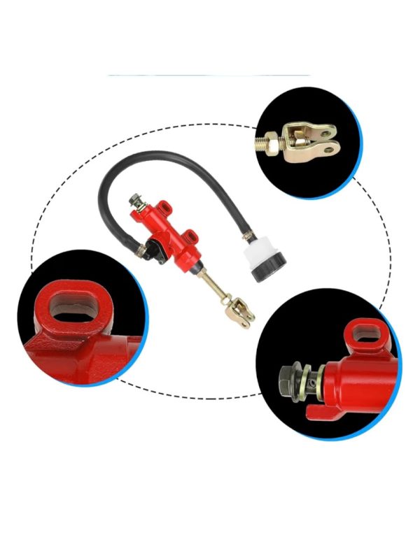 Rear Brake Master Cylinder – 405mm Hose – Fits ATV, Dirt Bike & Street Bike