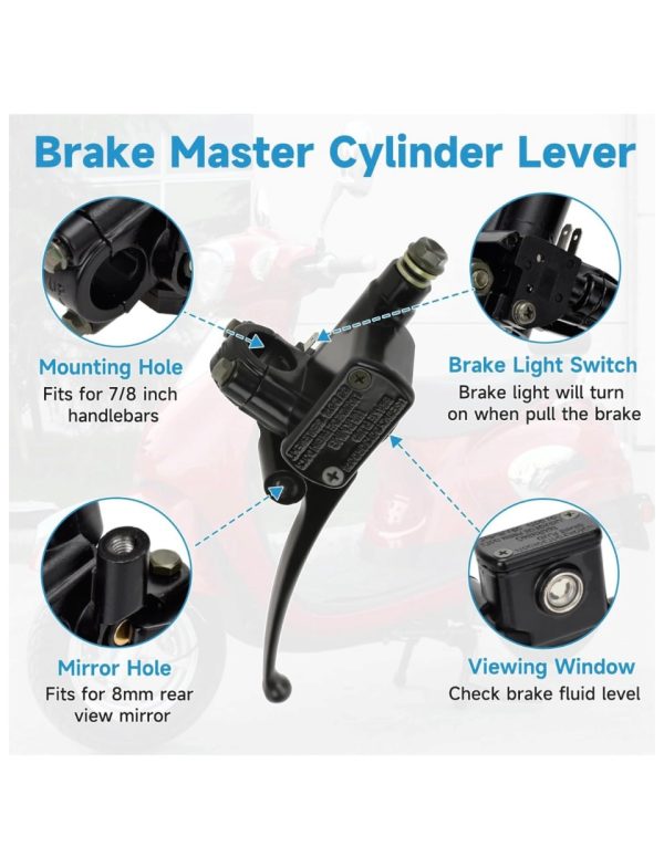 Front Brake Master Cylinder – M8 – Fits 50cc Scooter