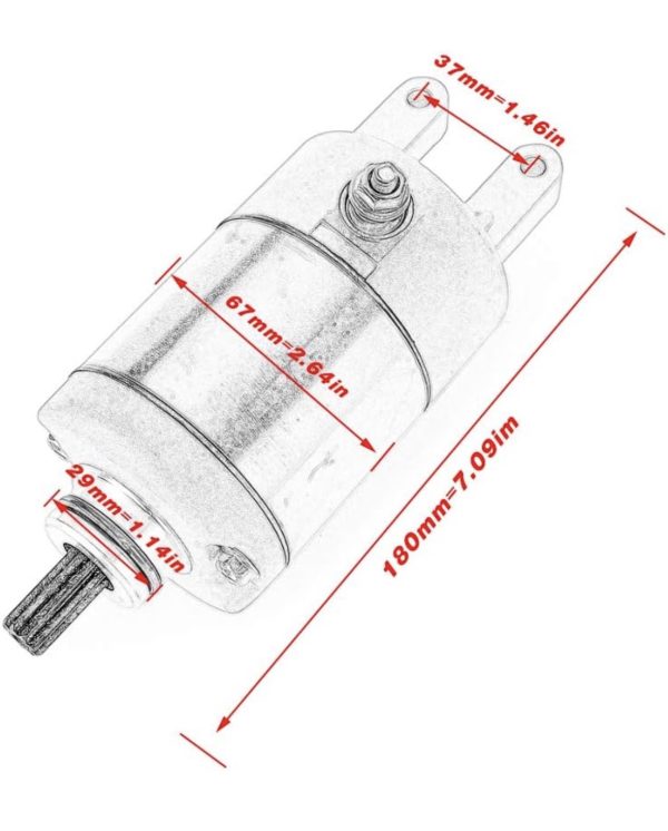 Starter Motor – 9 Spline – Fits Yamaha Linhai 250cc 260cc 300cc Engines