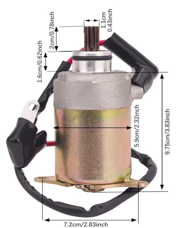 Starter Motor – GY6 – Fits 150cc–200cc ATV & Go Kart