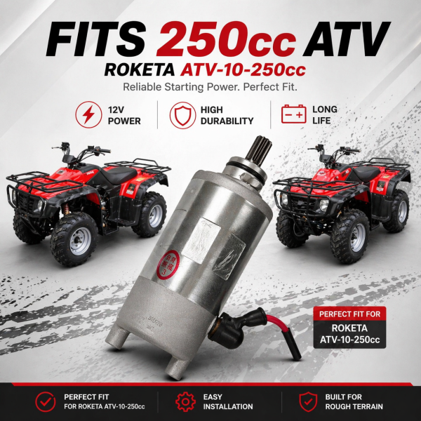 Starter Motor – OEM – Fits Roketa ATV-10 250cc