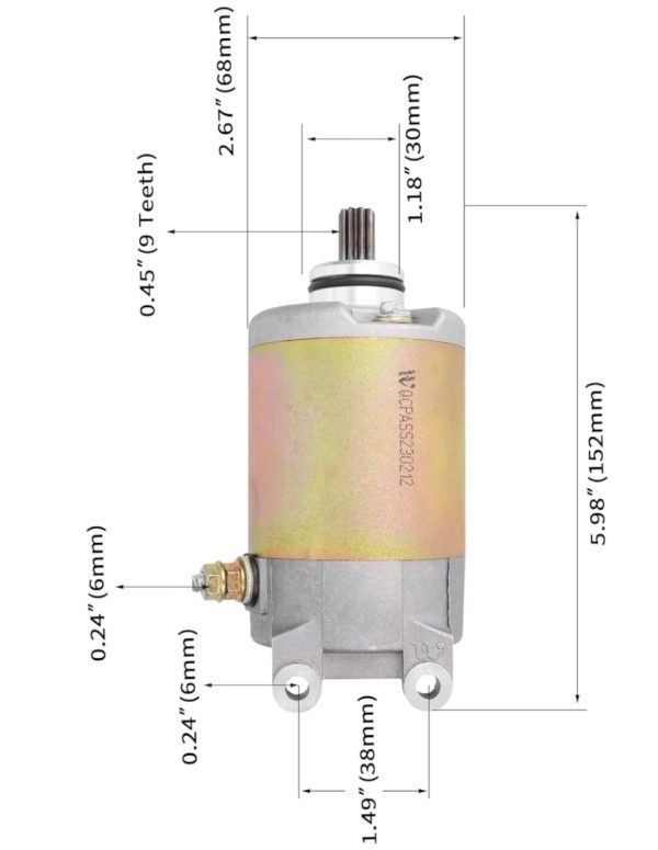 Starter Motor – CF250 – Fits 250cc Scooter & Go Kart
