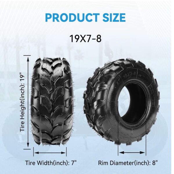 ATV Tire 19x7-8 8 Inch