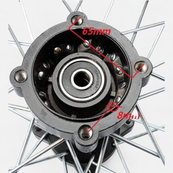 80/100-10" Rear Wheel Rim Tire 3.00-10