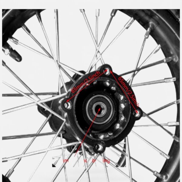 80/100-12inch Rear Wheel Assembly
