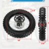 90/100-14 3.00-14 Rear Wheel Assembly